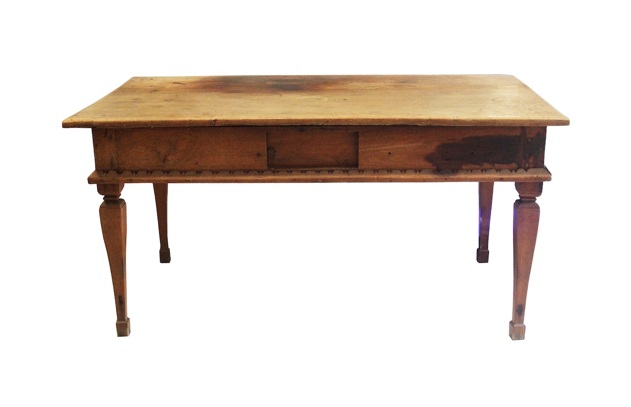 A carved teak table